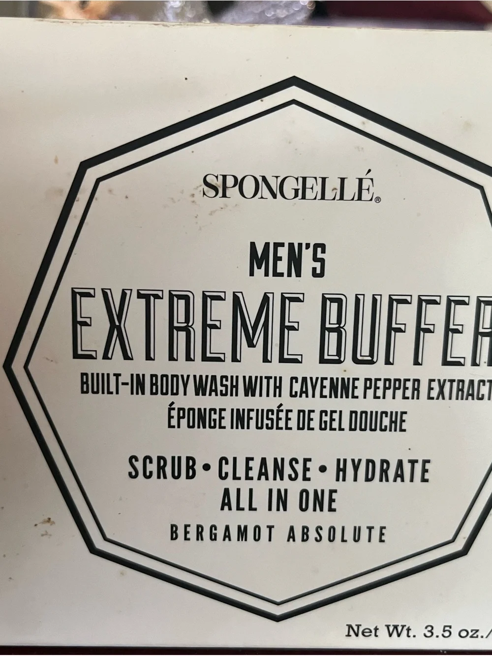 Spongellé Men’s Extreme Buffer - Bergamot Absolute (White)